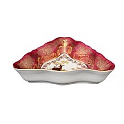 Салатник треугольный Охота красная Корона Queens Crown 19 см