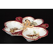 Менажница 28 см 3-я Охота красная Корона Queens Crown