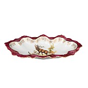 Блюдо селедочница 21 см Охота красная Корона Queens Crown