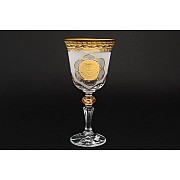 Набор бокалов для вина 220 мл Кристина Версаче Лев R-G фон Bohemia Crystal 6 шт