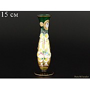 Ваза для цветов 15 см Bohemia Лепка Зеленая E-V