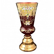 Ваза для цветов 30 см Bohemia Лепка Гранат E-V