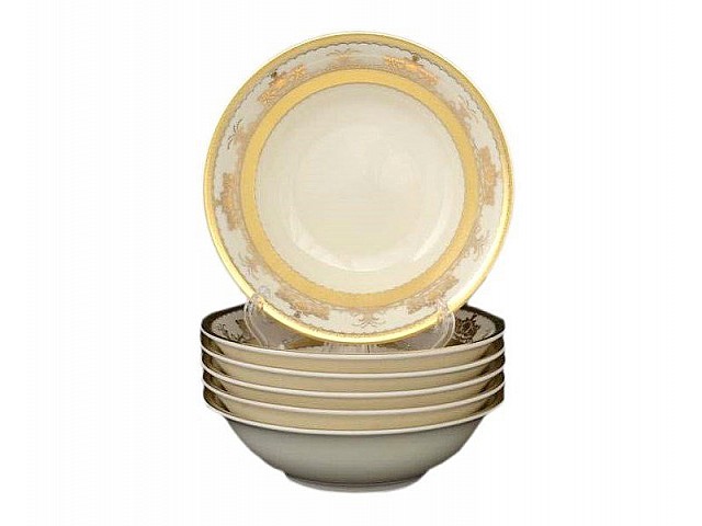 Набор салатников 19 см Falkenporzellan Cream Saphir Gold 6 шт
