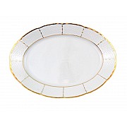 Блюдо овальное 32 см Thun Менуэт Отводка золото