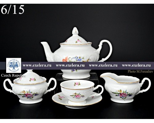 Чайный сервиз Лиана Полевой цветок MZ на 6 персон