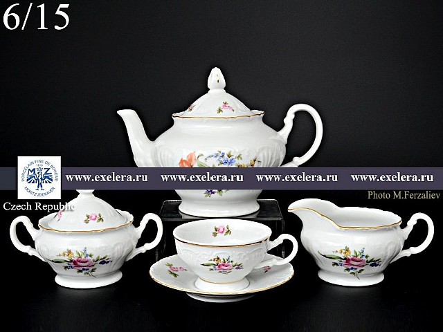 Чайный сервиз Лиана Полевой цветок MZ на 6 персон