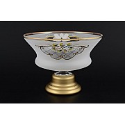 Конфетница 21 см на ножке Белый NB-Arte Bohemia Crystal