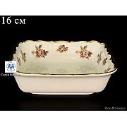 Салатник квадратный 16 см Анжелика Слоновая кость Роза MZ