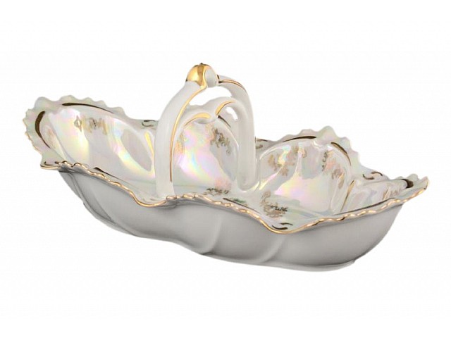 Фруктовница корзина 30 см Мадонна перламутр Корона Queens Crown