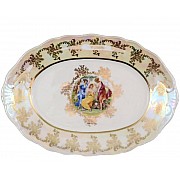 Блюдо овальное 32 см Магнолия Мадонна перламутр MZ