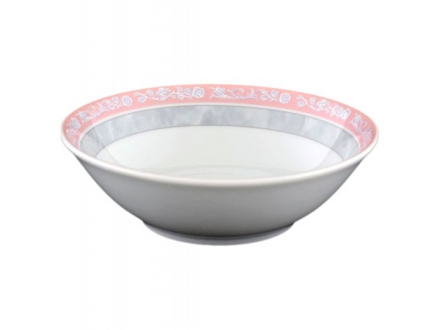 Набор салатников 13 см Яна Серый мрамор с розовым кантом Thun