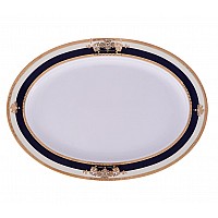 Блюдо овальное 32 см Thun Яна Кобальтовая лента