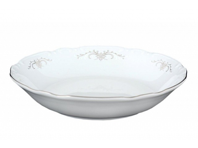 Набор салатников 19 см Thun Констанция Серый орнамент Отводка платина 6 шт