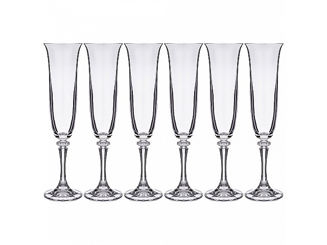Набор фужеров для шампанского 175 мл Kleopatra Crystalite Bohemia 6 шт