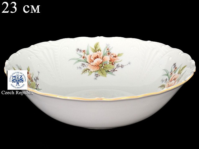 Салатник 23 см Лиана Зеленый цветок MZ