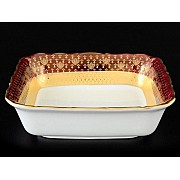 Салатник квадратный 16 см Мария Луиза Лилия Красная Carlsbad