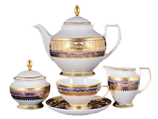 Чайный сервиз Diadem Violet Creme Gold Falkenporzellan на 6 персон