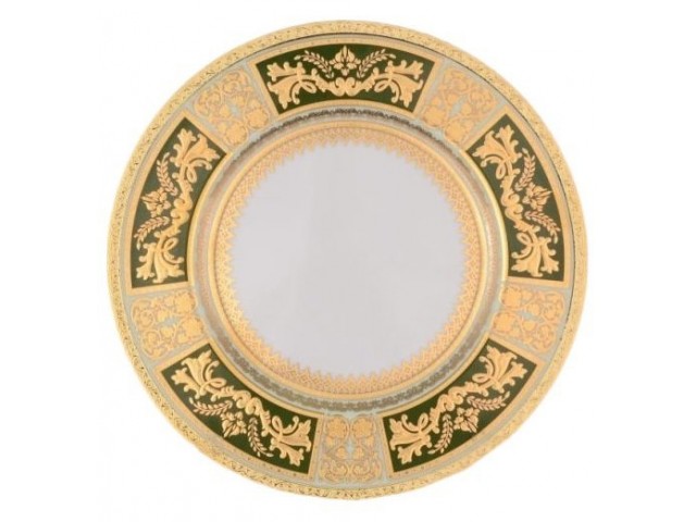 Набор тарелок 21 см Falkenporzellan Diadem Green Mint Gold 6 шт