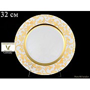 Блюдо круглое 32 см Falkenporzellan Tosca Black Gold