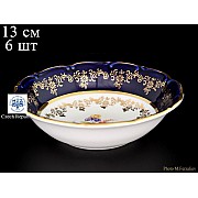 Набор салатников 13 см Офелия Полевой цветок Кобальт MZ 6 шт