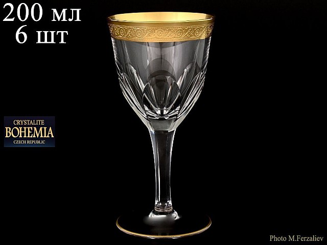 Набор бокалов для вина 200 мл Donna Crystalite Bohemia 6 шт Набор бокалов для вина 200 мл Donna Crystalite Bohemia 6 шт
