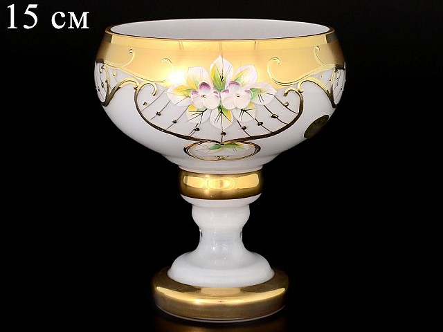 Конфетница Bohemia Лепка Белая B-L 15 см 19302