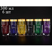 Набор стаканов для воды 300 мл Фестиваль Сафари Костка B-G Bohemia Crystal