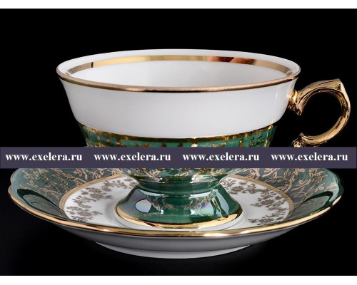 Набор чайных пар Паутинка Royal Czech Porcelain на 6 персон