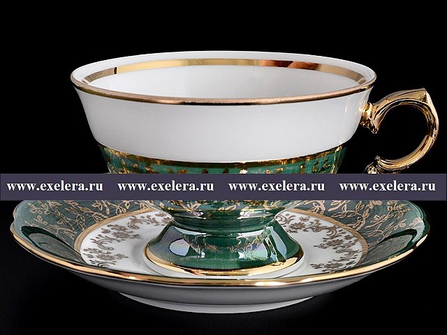 Набор чайных пар Паутинка Royal Czech Porcelain на 6 персон