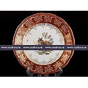 Набор тарелок 19 см Царская Красная Охота Royal Czech Porcelain 6 шт