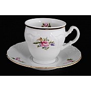 Набор чайных пар 230 мл (высокие) Лиана Полевой цветок MZ (6 пар)