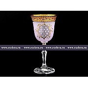 Набор бокалов для вина 170 мл Кристина Версаче Стразы R-G розовый фон Bohemia 6 шт