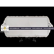 Поднос прямоугольный 40 см Белый узор Корона Queens Crown