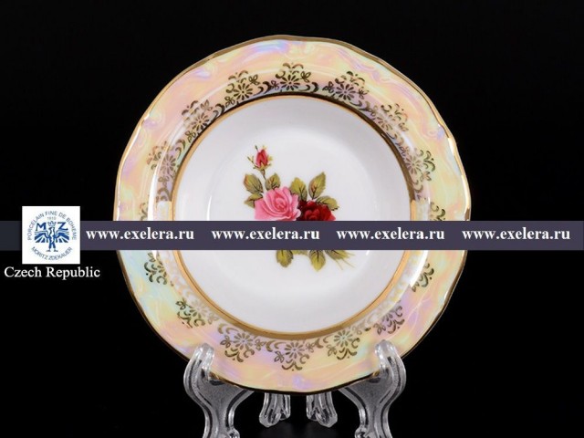 Набор розеток 11 см Офелия Роза перламутр MZ 6 шт