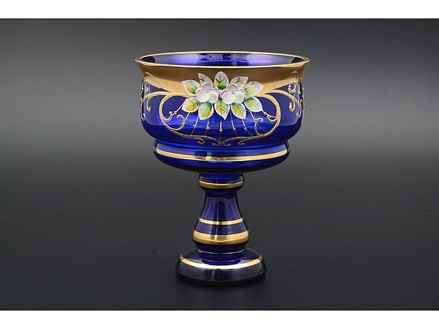 Конфетница Лепка Синяя B-P Bohemia Crystal 15 см 21584