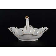 Конфетница корзина 20 см Золотая полоса Корона Queens Crown