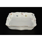 Блюдо 26 см Мелкие цветы отводка золото Корона Queens Crown