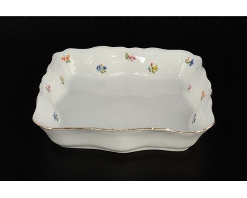 Блюдо 26 см Мелкие цветы отводка золото Корона Queens Crown