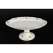 Блюдо овалное 25 см Мелкие цветы отводка золото Корона Queens Crown