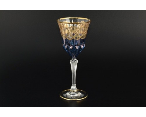 Набор бокалов для вина Adagio blu gold Timon