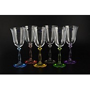 Набор бокалов для вина 250 мл Анжела Арлекино Bohemia Crystal 6 шт
