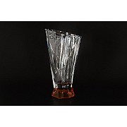 Ваза для цветов 36 см Angle желтая Crystalite Bohemia