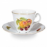 Набор чайных пар ведерка Фрукты Bernadotte 200 мл (6 пар)