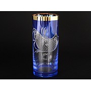 Набор стаканов для воды E-V Bohemia Crystal синий 300 мл