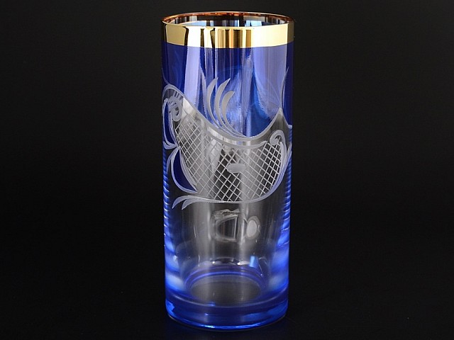 Набор стаканов для воды E-V Bohemia Crystal синий 300 мл