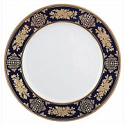 Набор тарелок Луиза Золотая роза Кобальт Thun 25 см 6 шт