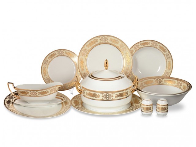 Столовый сервиз Thun Луиза Золотая роза на 6 персон