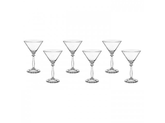 Набор бокалов для мартини Анжела Crystalite Bohemia 285 мл 6 шт