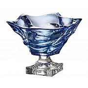 Фруктовница на ножке синяя Bohemia Treasury 29,5 см