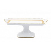 Поднос 36 см на ножке Мария Луиза Матовая полоса Carlsbad